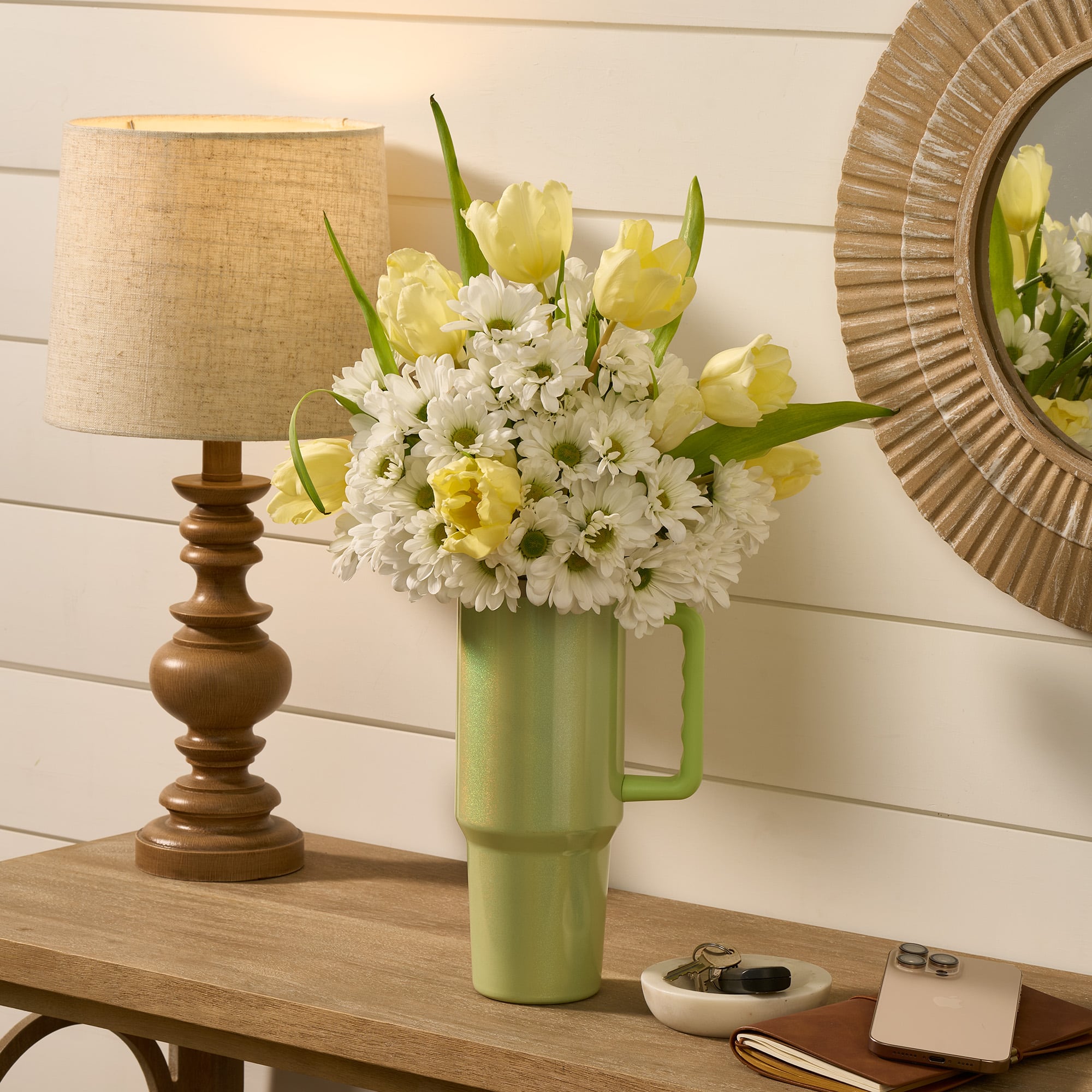 FloraCraft® 3" x 8" Green Artesia WetFōM® Vase Insert